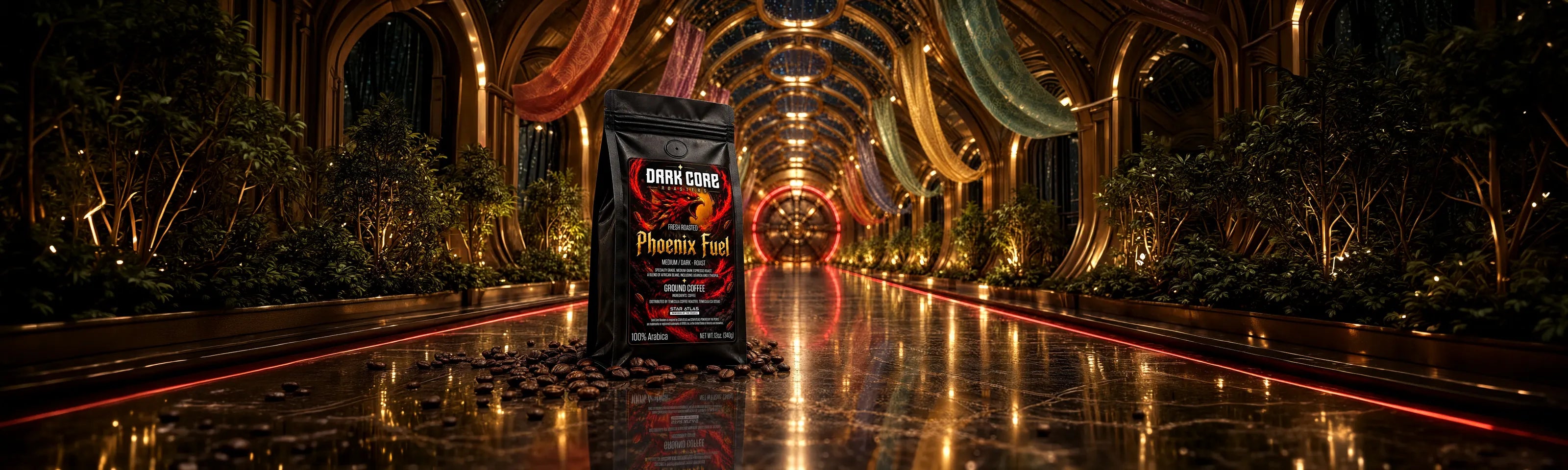 Phoenix Fuel bag in the Dark Core Roasters vault
